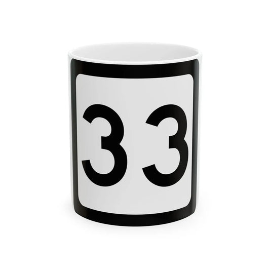 WV-33 (Virginia) (Road Sign) White Coffee Mug 11oz - Go Mug Yourself