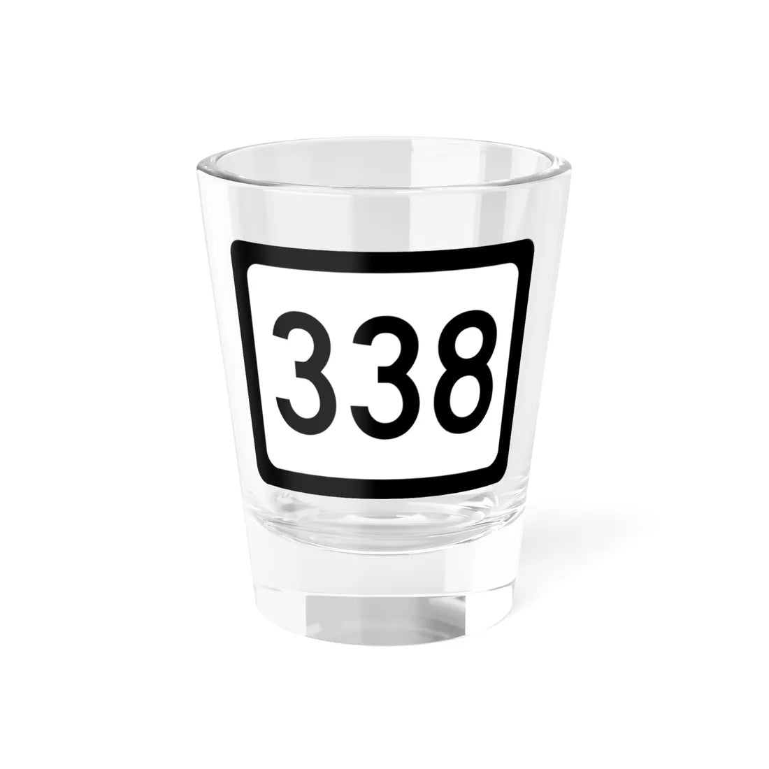 WV-338 (Virginia) (Road Sign) Shot Glass 1.5oz 1.5oz - Go Mug Yourself