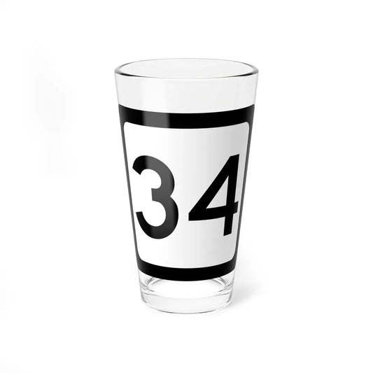 WV-34 (Virginia) (Road Sign) Pint Glass 16oz 16oz - Go Mug Yourself