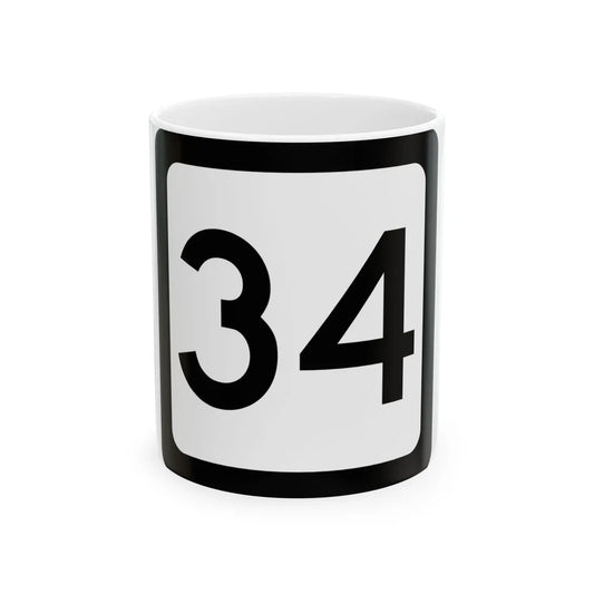 WV-34 (Virginia) (Road Sign) White Coffee Mug 11oz - Go Mug Yourself