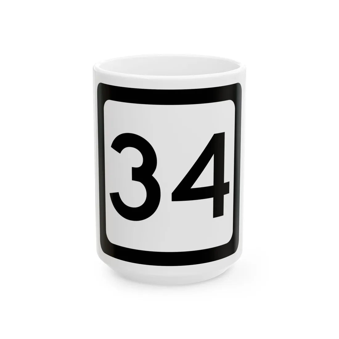WV-34 (Virginia) (Road Sign) White Coffee Mug 15oz - Go Mug Yourself