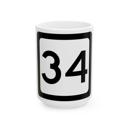WV-34 (Virginia) (Road Sign) White Coffee Mug 15oz - Go Mug Yourself