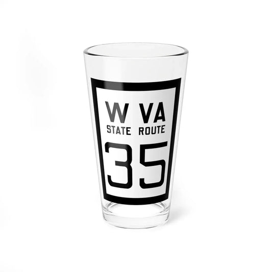WV-35 1922 (Virginia) (Road Sign) Pint Glass 16oz 16oz - Go Mug Yourself