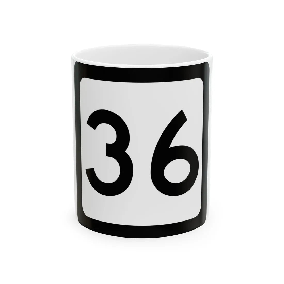 WV-36 (Virginia) (Road Sign) White Coffee Mug 11oz - Go Mug Yourself