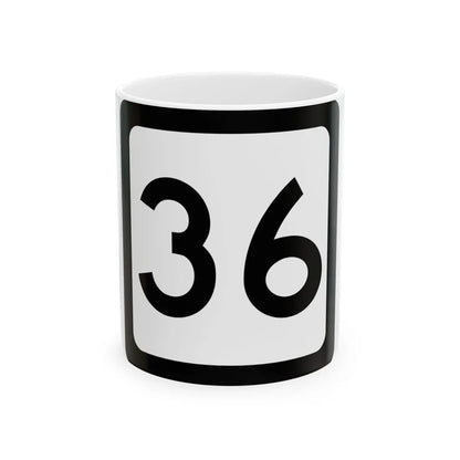 WV-36 (Virginia) (Road Sign) White Coffee Mug 11oz - Go Mug Yourself