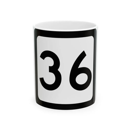 WV-36 (Virginia) (Road Sign) White Coffee Mug 11oz - Go Mug Yourself
