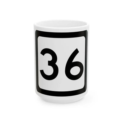 WV-36 (Virginia) (Road Sign) White Coffee Mug 15oz - Go Mug Yourself