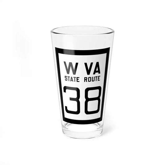 WV-38 1922 (Virginia) (Road Sign) Pint Glass 16oz 16oz - Go Mug Yourself
