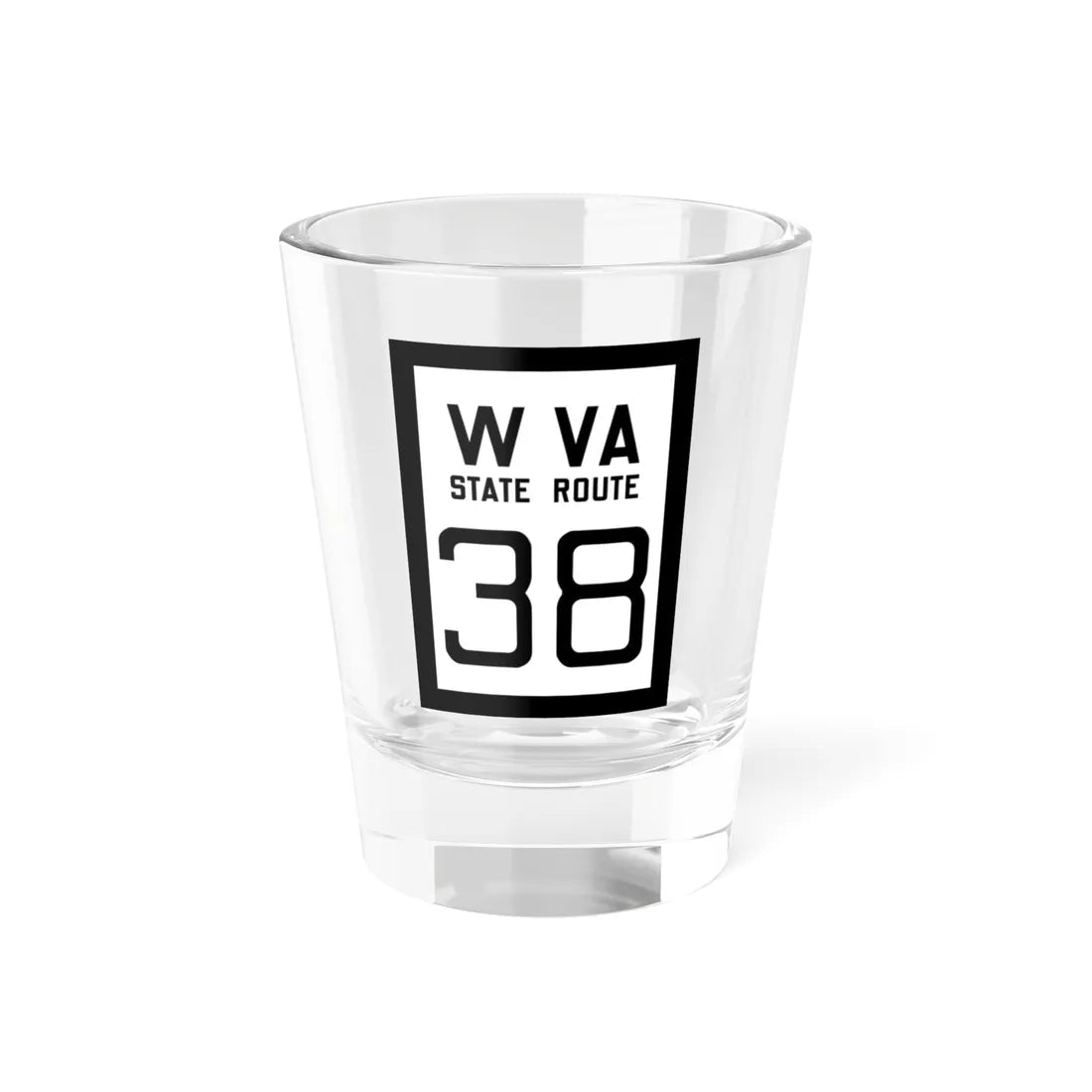 WV-38 1922 (Virginia) (Road Sign) Shot Glass 1.5oz 1.5oz - Go Mug Yourself