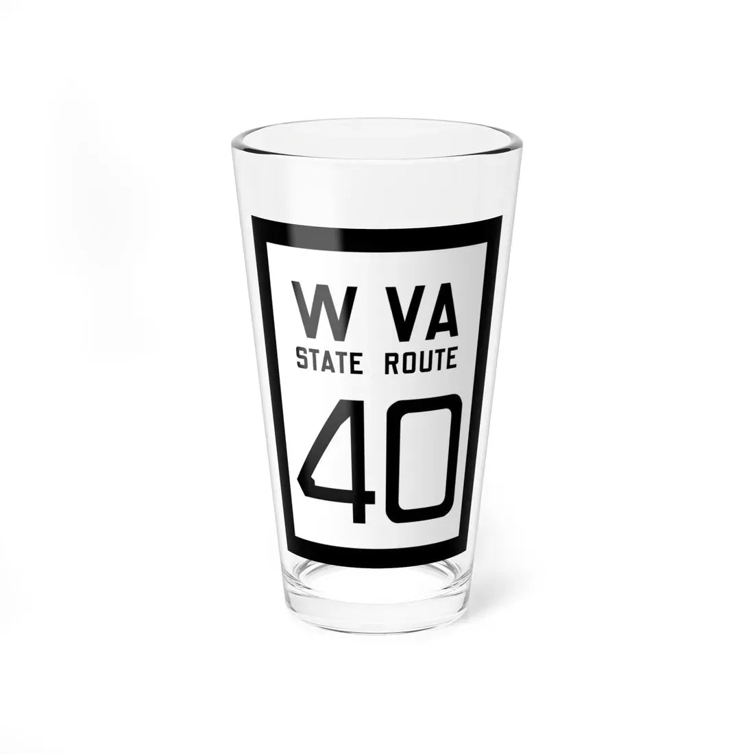 WV-40 1922 (Virginia) (Road Sign) Pint Glass 16oz 16oz - Go Mug Yourself