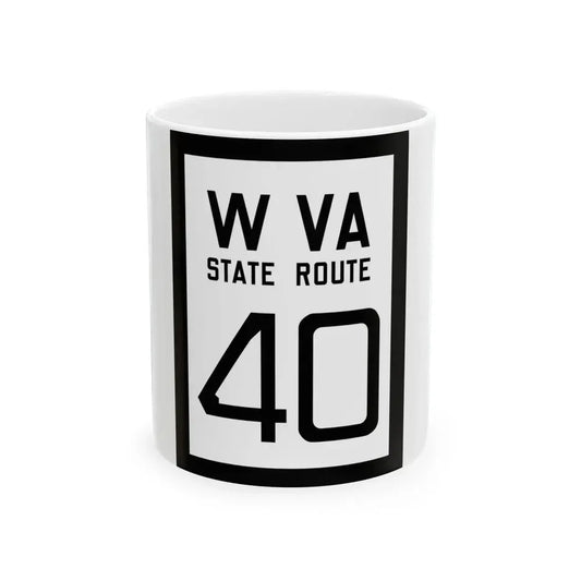 WV-40 1922 (Virginia) (Road Sign) White Coffee Mug 11oz - Go Mug Yourself
