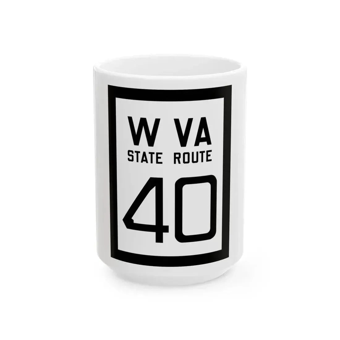 WV-40 1922 (Virginia) (Road Sign) White Coffee Mug 15oz - Go Mug Yourself