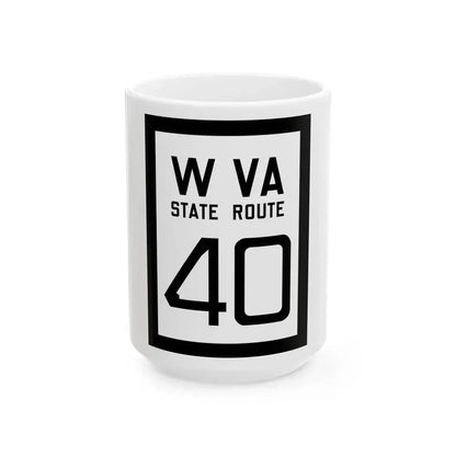 WV-40 1922 (Virginia) (Road Sign) White Coffee Mug 15oz - Go Mug Yourself