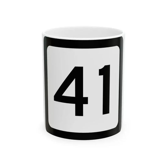 WV-41 (Virginia) (Road Sign) White Coffee Mug 11oz - Go Mug Yourself