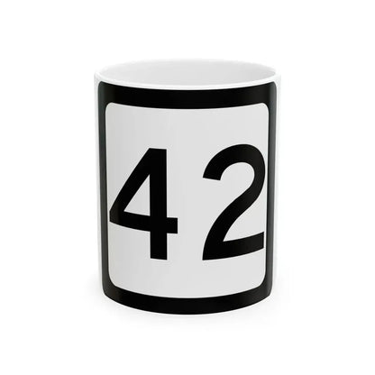 WV-42 (Virginia) (Road Sign) White Coffee Mug 11oz - Go Mug Yourself