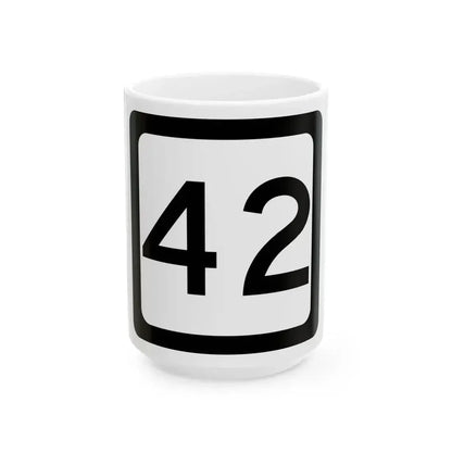 WV-42 (Virginia) (Road Sign) White Coffee Mug 15oz - Go Mug Yourself
