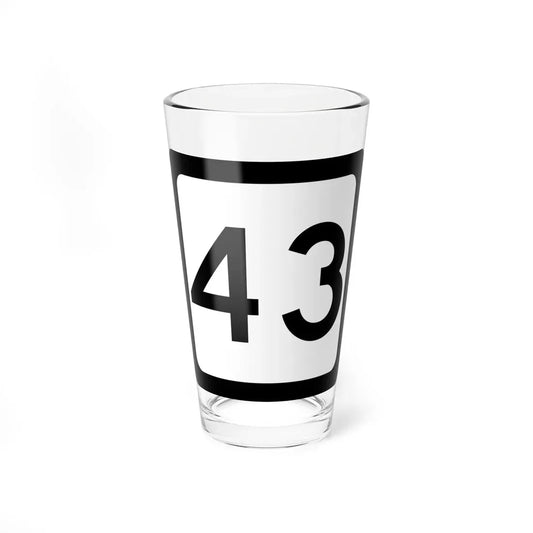 WV-43 (Virginia) (Road Sign) Pint Glass 16oz 16oz - Go Mug Yourself