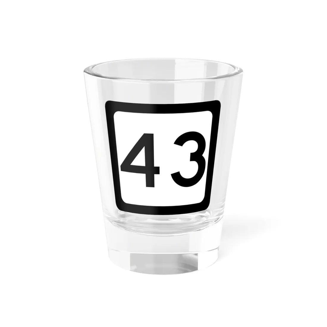WV-43 (Virginia) (Road Sign) Shot Glass 1.5oz 1.5oz - Go Mug Yourself