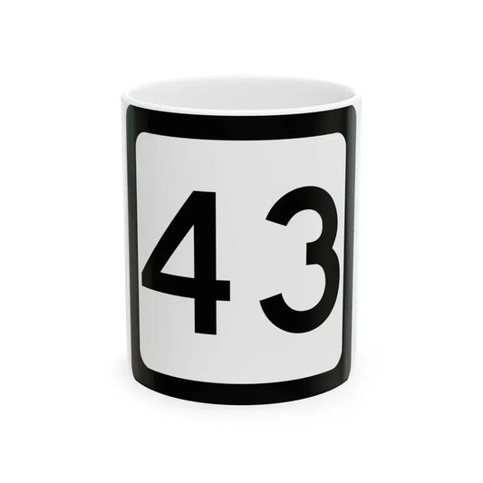 WV-43 (Virginia) (Road Sign) White Coffee Mug 11oz - Go Mug Yourself