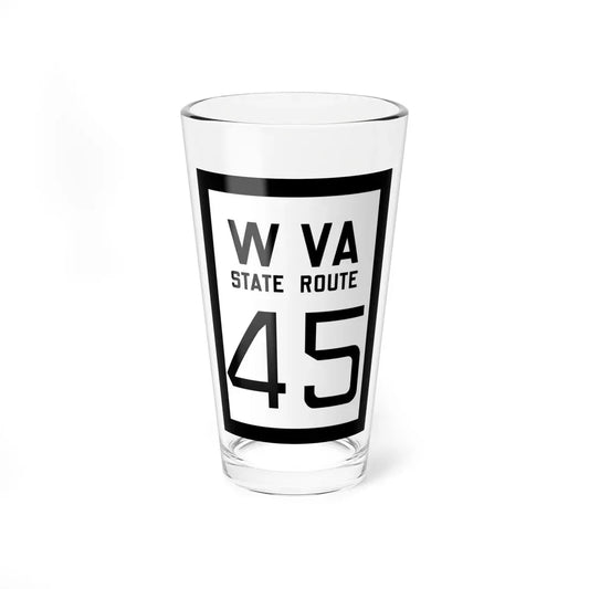 WV-45 1922 (Virginia) (Road Sign) Pint Glass 16oz 16oz - Go Mug Yourself