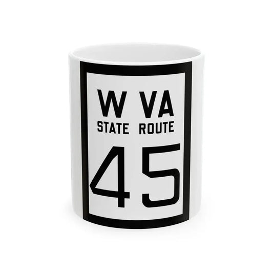 WV-45 1922 (Virginia) (Road Sign) White Coffee Mug 11oz - Go Mug Yourself