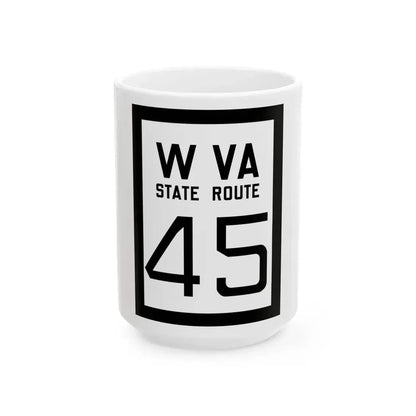 WV-45 1922 (Virginia) (Road Sign) White Coffee Mug 15oz - Go Mug Yourself