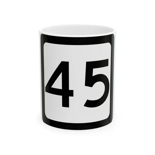 WV-45 (Virginia) (Road Sign) White Coffee Mug 11oz - Go Mug Yourself