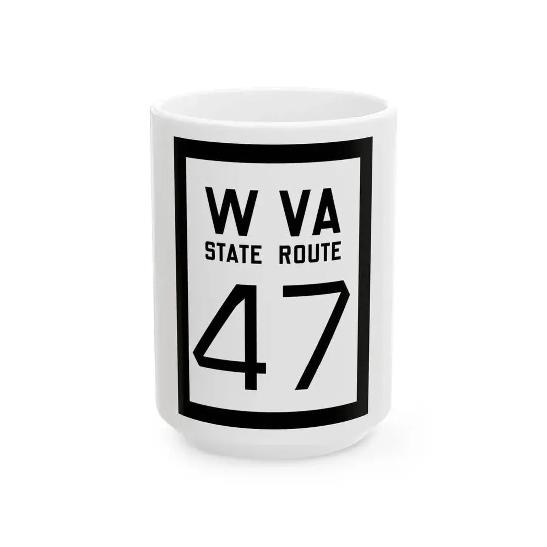 WV-47 1922 (Virginia) (Road Sign) White Coffee Mug 15oz - Go Mug Yourself