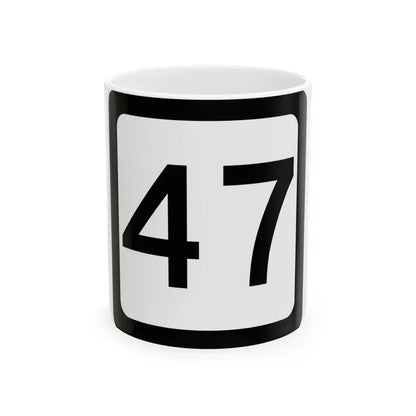 WV-47 (Virginia) (Road Sign) White Coffee Mug 11oz - Go Mug Yourself