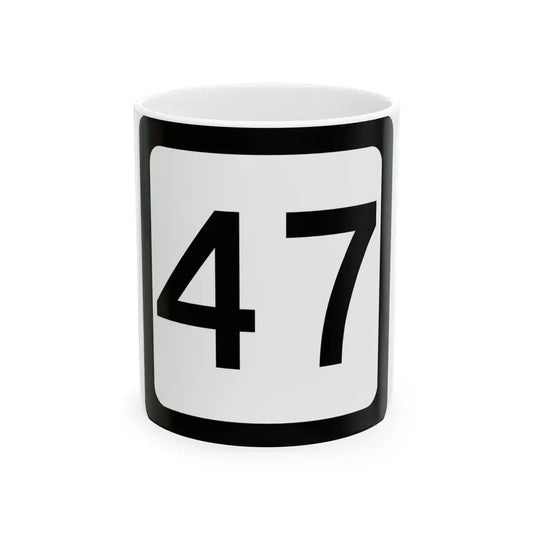 WV-47 (Virginia) (Road Sign) White Coffee Mug 11oz - Go Mug Yourself