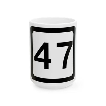 WV-47 (Virginia) (Road Sign) White Coffee Mug 15oz - Go Mug Yourself