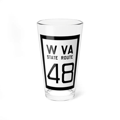 WV-48 1922 (Virginia) (Road Sign) Pint Glass 16oz 16oz - Go Mug Yourself