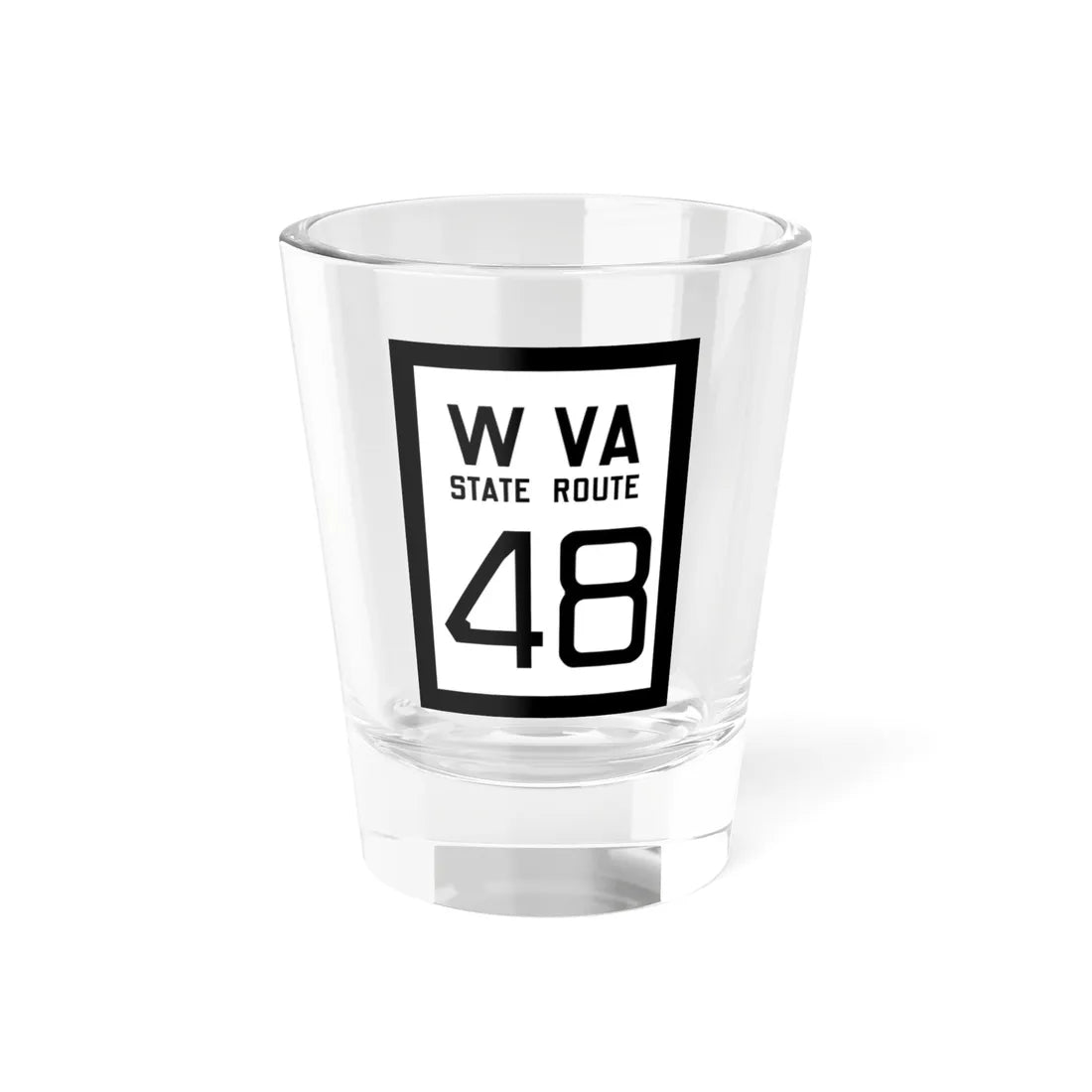 WV-48 1922 (Virginia) (Road Sign) Shot Glass 1.5oz 1.5oz - Go Mug Yourself