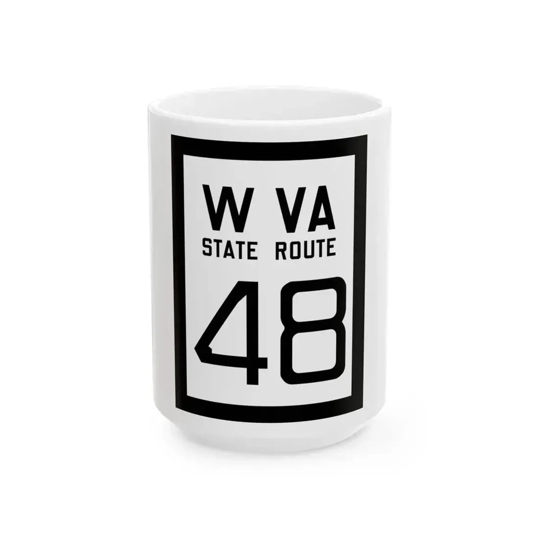 WV-48 1922 (Virginia) (Road Sign) White Coffee Mug 15oz - Go Mug Yourself