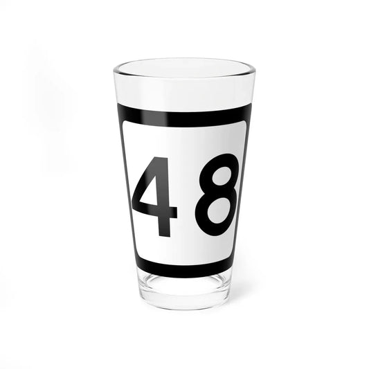 WV-48 (Virginia) (Road Sign) Pint Glass 16oz 16oz - Go Mug Yourself
