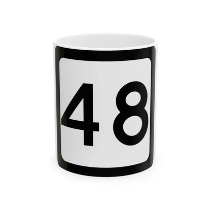 WV-48 (Virginia) (Road Sign) White Coffee Mug 11oz - Go Mug Yourself
