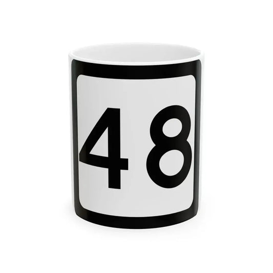 WV-48 (Virginia) (Road Sign) White Coffee Mug 11oz - Go Mug Yourself