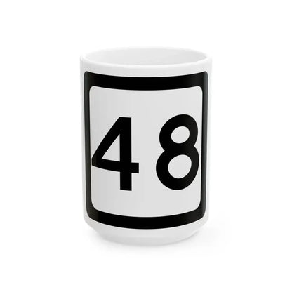 WV-48 (Virginia) (Road Sign) White Coffee Mug 15oz - Go Mug Yourself