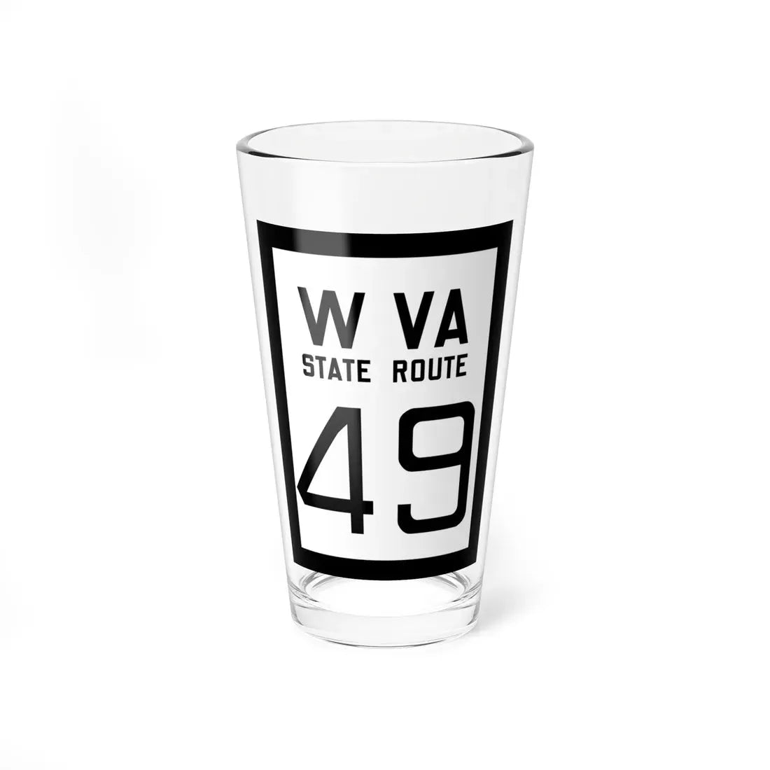 WV-49 1922 (Virginia) (Road Sign) Pint Glass 16oz 16oz - Go Mug Yourself