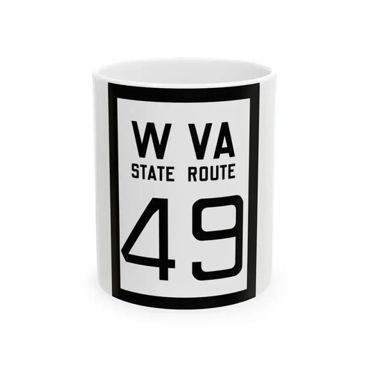 WV-49 1922 (Virginia) (Road Sign) White Coffee Mug 11oz - Go Mug Yourself