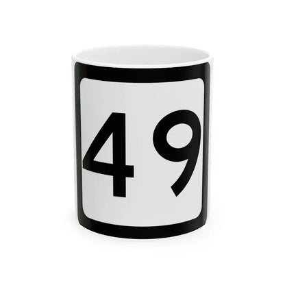 WV-49 (Virginia) (Road Sign) White Coffee Mug 11oz - Go Mug Yourself