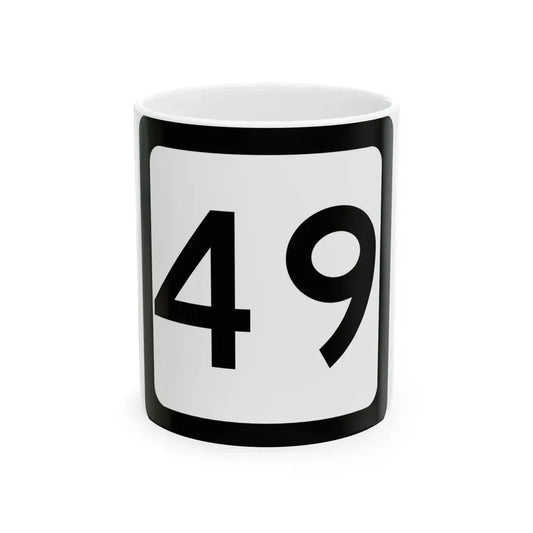 WV-49 (Virginia) (Road Sign) White Coffee Mug 11oz - Go Mug Yourself