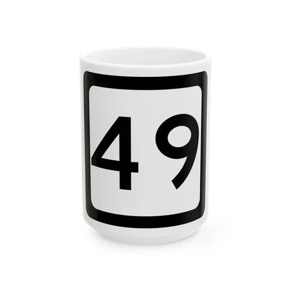 WV-49 (Virginia) (Road Sign) White Coffee Mug 15oz - Go Mug Yourself