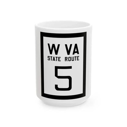 WV-5 1922 (Virginia) (Road Sign) White Coffee Mug 15oz - Go Mug Yourself