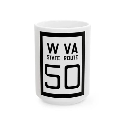 WV-50 1922 (Virginia) (Road Sign) White Coffee Mug 15oz - Go Mug Yourself