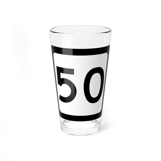 WV-50 (Virginia) (Road Sign) Pint Glass 16oz 16oz - Go Mug Yourself