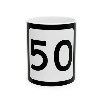 WV-50 (Virginia) (Road Sign) White Coffee Mug 11oz - Go Mug Yourself