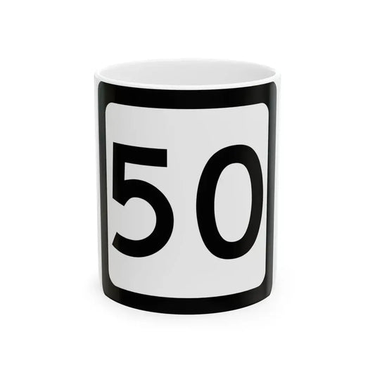 WV-50 (Virginia) (Road Sign) White Coffee Mug 11oz - Go Mug Yourself