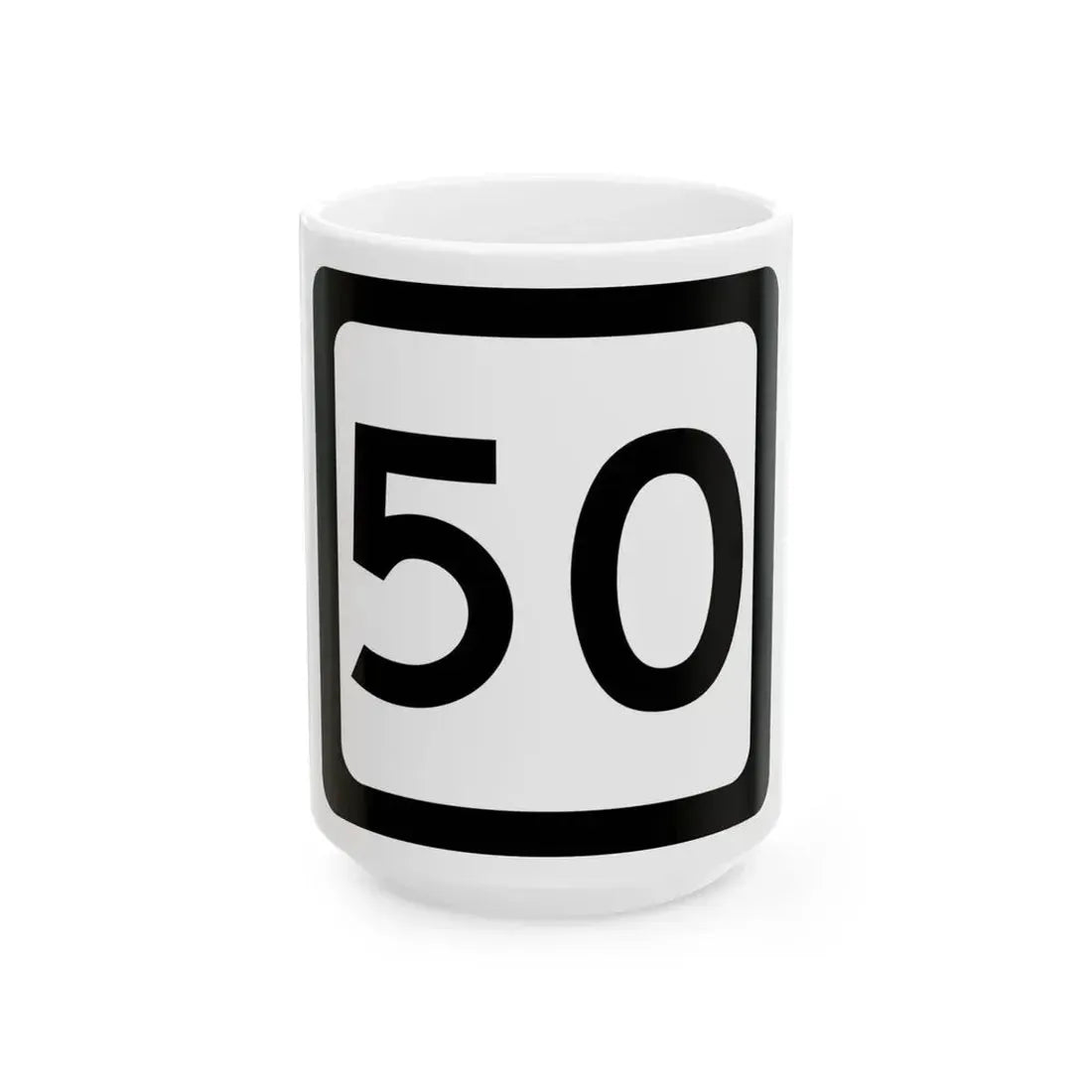 WV-50 (Virginia) (Road Sign) White Coffee Mug 15oz - Go Mug Yourself