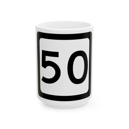 WV-50 (Virginia) (Road Sign) White Coffee Mug 15oz - Go Mug Yourself